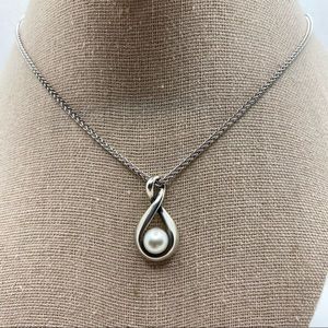 James Avery Graceful Twist Necklace w/Cultured Pearl